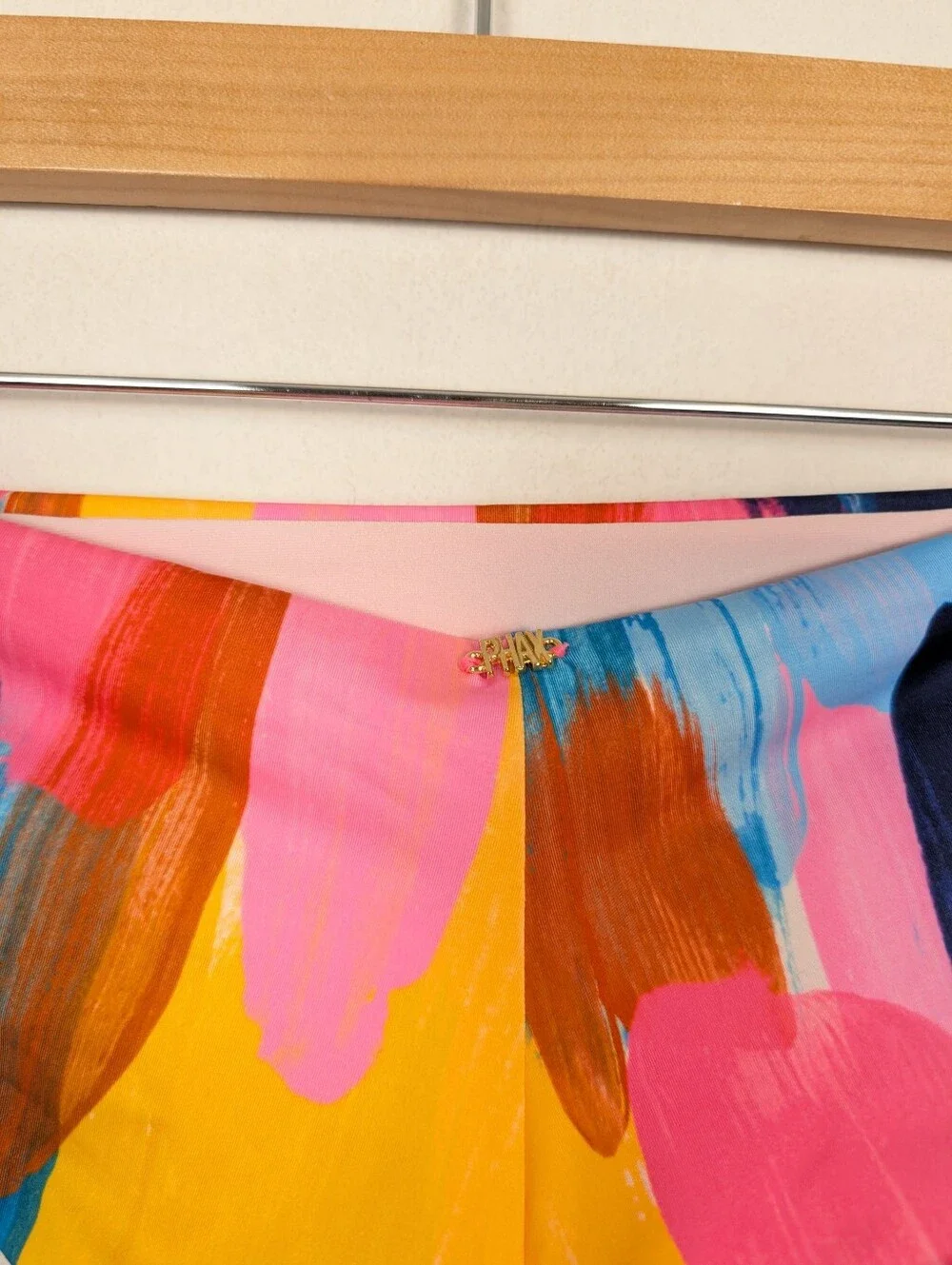 PHAX Bikini Bottoms M Multicolor Abstract Print Side Tie Resort Swim NWT